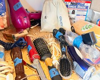 Curling Irons, blow dryer and shavers 