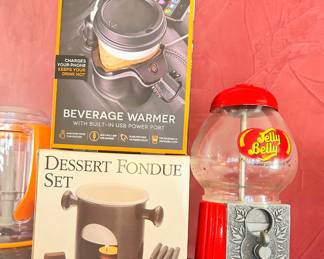 Dessert Fondue Kit, Beverage Warmer and Jelly Belly Machine