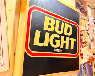 Large Bud Light Lighted Sign