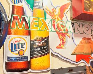 Miller Light Mexicanos Beer Signs 