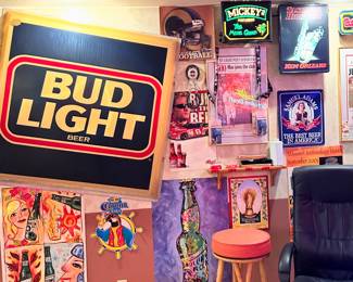 Beer Signs. Bud Light-Lighted Mickey’s Lighted