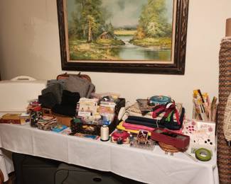 Nice Oil Painting
Sewing machine and sundries