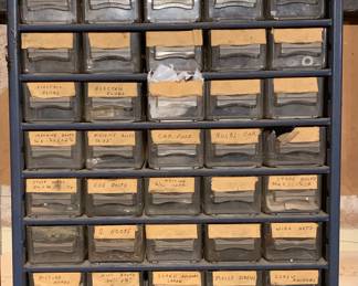 Hardware wall container box w/ drawers