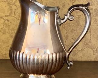Silver plated water pitcher