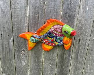 Mexican Ceramic Garden Fish Wall Decor