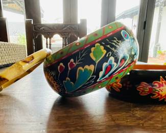 Hand Crafted Real Bamboo Bangle • Hand-painted Wooden Bangle Bracelet