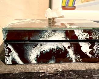 Beautiful box with stone handle