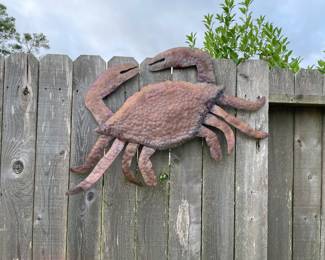 Large Metal Garden Crab