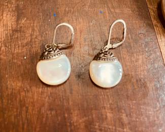 Lightweight Sterling Shell Earrings