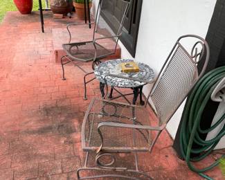 Metal Outdoor Coil Spring Chairs