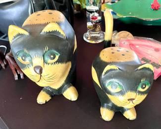 Wooden Cat Folk Art