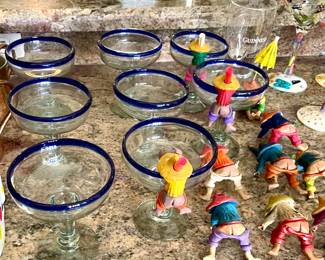 Mexican Folk Art Ceramic Straw Holders