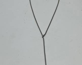 Sterling necklace with one pearl