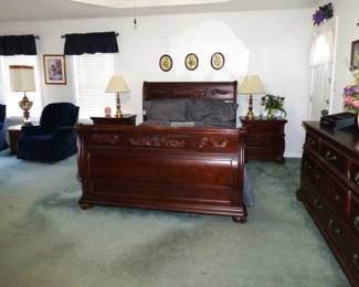 Queen Sleigh Bed, Night Stands