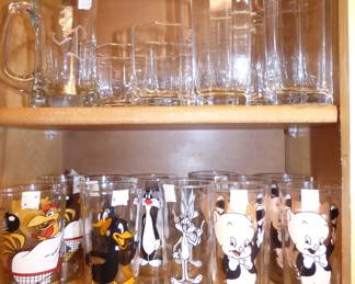 Vintage Pepsi Cola Warner Bros. Cartoon drinking glasses
