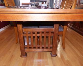 Base of Mission Style Dining Table
