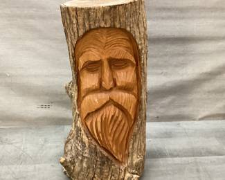 Green Man Carved Stump