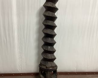 Primitive Wooden Wine Press Screw