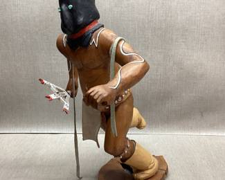 Apache Kachina Warrior Wooden Doll