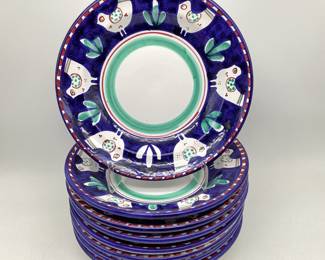 Vietri Italy Campagna Chicken Blue