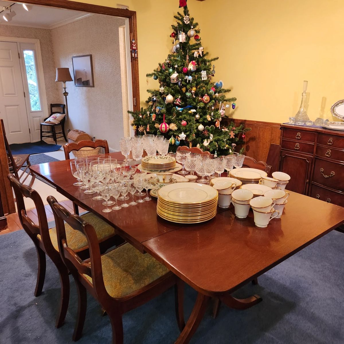 Lenox china dinnerware, set for 12