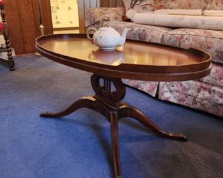 Vintage coffee table. Belleek tea pot