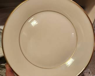 Lenox service for 12. Signature Lenox cream finish with gold detail. Sold as a set. Beautiful for the holidays!! 