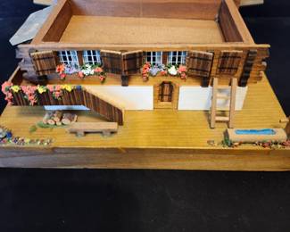 Vintage German chalet music box. Works!