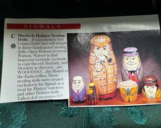 Sherlock Holmes nesting dolls.