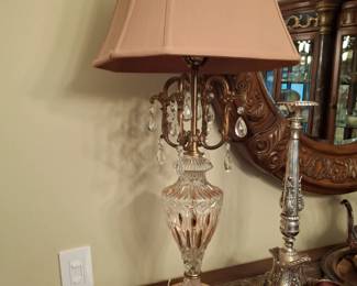 Pair of Crytal Lamps (1 of 2)