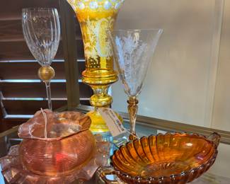 Vintage Sandwhich and carnival glass
