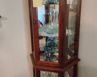 CURIO CABINET AND CONTENTS