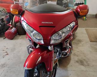 HONDA GOLD WING TOURING BIKE WITH CARGO ATTACHMENT SHOWN IN LATER PICTURE $26,000