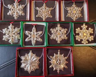 Gorham sterling ornaments 1970 through 1980