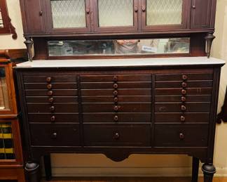 Antique dental cabinet that was in Mr. Dawson’s fathers dental office. 