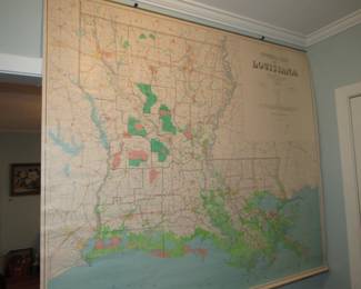 1974 hanging LA map