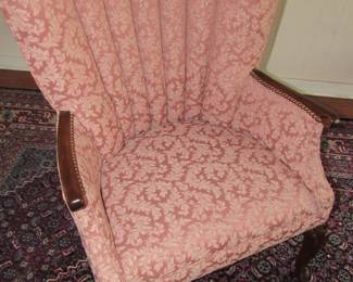 Vintage pink shellback chair