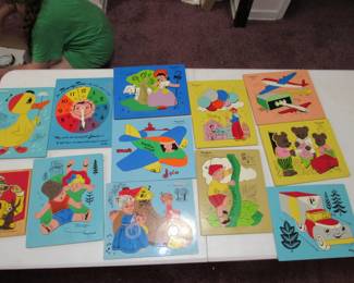 Vintage Playskool wood puzzles