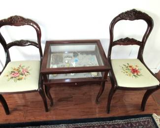 Vintage needlepoint chairs