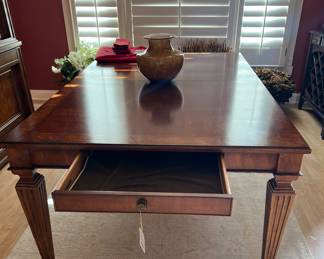 Ethan Allen dining table with cutlery drawers