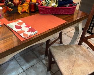 Game table, Rush chairs