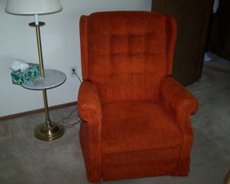 RETRO BURNT ORANGE LAZY BOY
