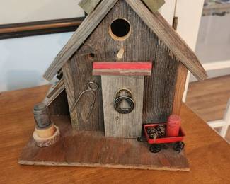Several wonderful crafted Decorator Birdhouses. 