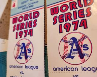Tickets from the 1974 World Series! 