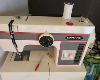 White Portable Sewing Machine 