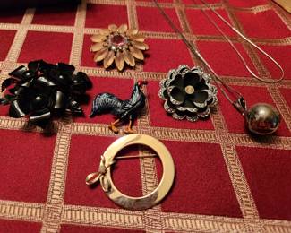 Pins and Brooches and Sterling Silver Necklace/Chains