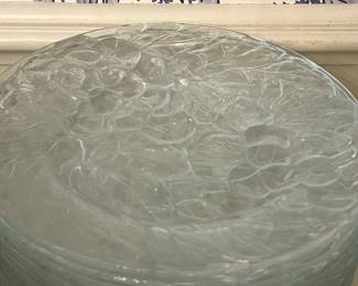 Large Buffet Clear Glass Dinner Plates