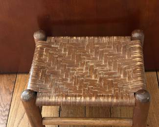 Antique Hand Woven Stool!
