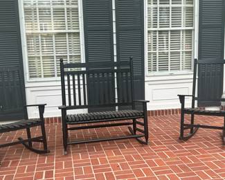 Wooden Rocking Chairs and Bench!