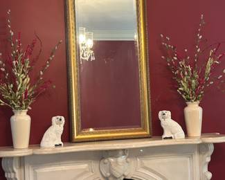 Beveled Glass Mirror with Gold Frame